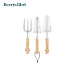 Berry&bird 3PCS Garden Tool Set Wooden Handle Trowel Weeding Fork&digging Shovel. Fixed Price $30.99.