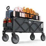 Timber Ridge 51.2'' Extended Collapsible Wagon Cart, 500LBS Twin Xl, Gray. Fixed Price $131.67.