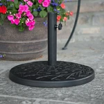 Walker Edison Marcus Classic Polyresin Round Umbrella Stand, Black 18" BR38. Fixed Price $29.24.