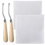 2 Pieces Blank Rug Hooking Mesh Latch Canvas Kit With Wood.... Fixed Price $27.16.