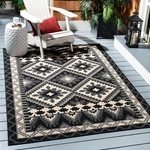 Safavieh Washable Rug Outdoor Veranda Collection 5FT3X7FT7 Black Beige Non-shedd. Fixed Price $109.99.