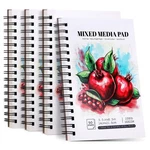 4-PACK Mixed Media Sketchbook, 5.5X8.5", 98LB/160GSM Drawing Paper, 200 Sheets. Fixed Price $25.58.