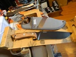 Barebones Knife 10 3/4" O.a. Fixed Blade SK5 Carbon Steel Walniu Handle. Fixed Price $63.97.