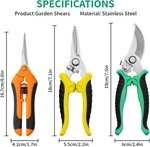 Pruning Shears 3 Pack Gardening Scissors Stainless Steel.... Fixed Price $18.77.