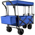 Extra Large Collapsible Garden Cart With Removable Canopy, Folding Wagon Vevor. Fixed Price $79.99.