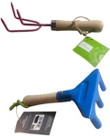 Family Cultivator Rake Tiller Tool Set - Strong Steel/comfy Wood Handle 13Z. Fixed Price $12.95.