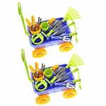 (2 Set) 15-PIECE Gardening Tools & Wagon Toy For Kids, Toddlers By Dimple. Fixed Price $59.99.