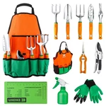 Ukoke Garden Tool Set, Piece Aluminum Hand Kit, 12PCS, Orange. Fixed Price $51.99.