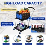 Fahkns Multifunctional Folding Cart Wheels Through Stores, Shopping - Blue. Fixed Price $106.72.