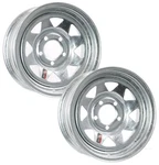 Ecustomrim 2-PACK Trailer Inch 14X6 Lug On 4.5 Galvanized Spoke Wheel. Fixed Price $133.21.