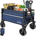 Rosong Collapsible Wagon Cart With Wheels Foldable - Folding 120L, Navy Blue. Fixed Price $87.99.