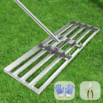Dremmt 30X10" Lawn Leveling Rake, Professional-grade Leveler Tool For Yard/garde. Fixed Price $89.98.