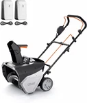 Litheli 20 Battery Powered Cordless Snow Blower Brushless Electric 2X40V. Fixed Price $199.95.
