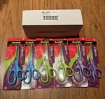 3M Scotch 7" Student Scissors 1407S-MIX Blue Green Purple Steel School Box Of 6. Fixed Price $24.99.