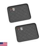 Stalwart Small Water Resistant Boot Tray Set Of 2 Dark Grey All-weather Shoe Mat. Fixed Price $46.07.