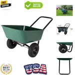 70019 Garden Dual-wheel Residential Wheelbarrow Cart. Fixed Price $133.59.