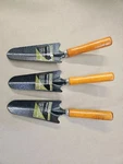 3 Pack Garden Tech Transplanters Trowel Shovel With Wooden Handle. Fixed Price $19.99.
