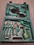 10 Piece Set Gardening Kit Green Handle W/case Preown. Fixed Price $22.49.