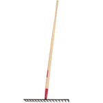 Razor-back Level Head Landscaping Rake 16-TINE Hardwood Handle Gardening Tool. Fixed Price $87.59.