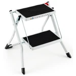 Folding 2 Step Ladder Wiht Anti-slip Pedal And Large Foot Pads-black & White. Fixed Price $69.47.