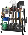 Keomaisyto Garden Tool Organizer Heavy 36.2X16.5X37-WITH Wheels, Black. Fixed Price $127.70.