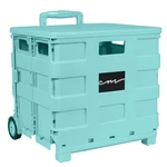 Everything Mary Collapsible Rolling Craft Cart With Lid, Aqua. Fixed Price $64.90.