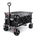 Hikenture Collapsible Cart, 330LBS Capacity Beach Wagons With Big Wheel.... Fixed Price $141.56.