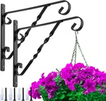 Pack Hanging Plant Brackets Outdoor 12" Metal Fence Wall Hanger Hooks Fo. Fixed Price $23.94.