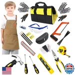 Qeeheng Kids Real Tools Set, Woodworking 38 Pieces With Bag,. Fixed Price $58.13.