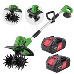 Husgw 21V Cordless Tiller Cultivator, 9IN Clearing Width, 6IN Cutting Depth, 4. Fixed Price $80.00.