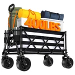 Wagons Carts Foldable With All-terrain Big Wheels 400 Lbs, Heavy Duty Collaps.... Fixed Price $132.79.
