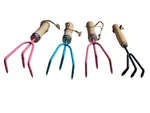 Set Of 4 Cultivator Rake Tiller Tools Strong Steel+comfy Wooden Handles 16Z. Fixed Price $15.95.