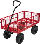 Heavy Duty 880 Lbs Capacity Mesh Steel Garden Cart Folding Utility Wagon With Re. Fixed Price $205.04.