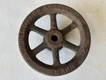 Antique Alfalfa Valve Cast Iron Wheel Handle Snow Mfg Los Angeles 8". Fixed Price $100.00.