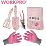 Workpro 4PIECE Hand Garden Tool Set Rake Trowel Pruning Shear Gloves. Fixed Price $25.99.