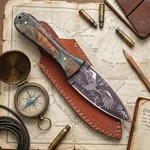 2.5" Carbon Steel Fixed Blade Edc Knife Woodland Resin Handle W/ Sheath. Fixed Price $26.25.