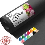 Paclord Black Kraft Flower Wrapping Paper 18" X 1200" Florist. Fixed Price $34.99.