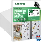 50 Sheets Printable Magnetic 8.5X11 Inches For Inkjet Printers, Glossy Wh. Fixed Price $72.19.
