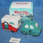 Streamline Road Trip Car & Camper Trailer Ceramic Salt Pepper Set. Fixed Price $8.99.