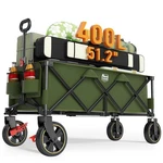 Haul 400LBS Hands Free - Timber Ridge 51.2 Collapsible Wagon Cart. Fixed Price $154.99.