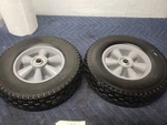 Inch Soild Rubber Dolly Tire Wheels, 10" X 2.5" Flat Free For Garden.... Fixed Price $40.00.