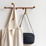 Handmade Solid Brass Coat Rack Wall Mount 5 Hook Entryway Storage. Fixed Price $78.00.