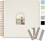 Vienrose 10X10 Scrapbook Album, Linen Diy Photo Memory With Arch Window, Be. Fixed Price $23.99.