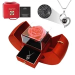 Women Gifts Ideas Valentines Day, Preserved Forever Rose With Necklace*. Fixed Price $23.99.