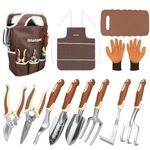 Brown Gardening Tools Set 12-PIECE, Hand Kit With Non-slip Ergono.... Fixed Price $53.84.