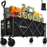 Hikemoon 34" Collapsible Folding Wagon Cart, 360LBS Capacity, Heavy Duty. Fixed Price $85.48.