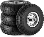 10INC Solid Rubber Flat-free Tire & Wheel 4-PACK With 5/8" Axle For Dolly, Black. Fixed Price $81.83.