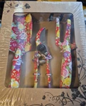 Flora Guard Gardening Tool Set 3 Piece Aluminum Red Gloves Included. Fixed Price $19.00.