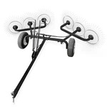 Yard Tuff 60 Steel Tow Behind Acreage Rake Lawn Sweeper With Pin Style Hitch. Fixed Price $369.99.