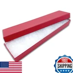 Thedisplayguys 25-PK Red Kraft Jewelry Gift Boxes Cotton Lined 8"X2"X1". Fixed Price $48.56.